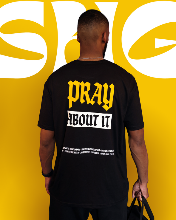"Pray About It "Black & Yellow Unisex T-Shirt