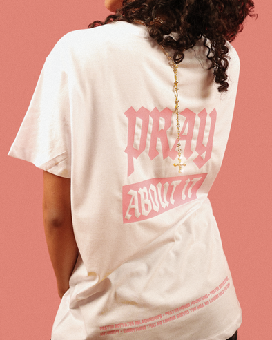 "Pray About It " Unisex Pink T-shirt